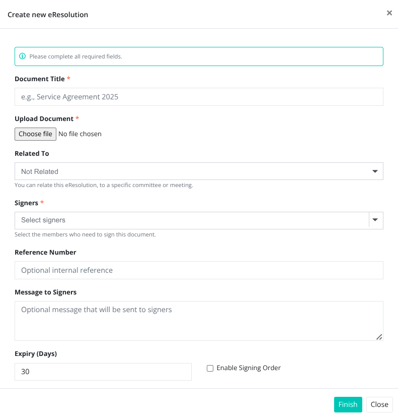 create a new resolution
