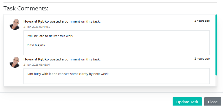 BoardCloud task comment summary